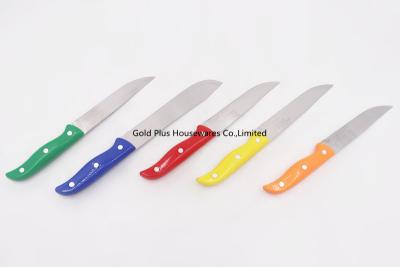 China Carbon Steel 6 Inches Sharp Cooking Knife Set With Hard Plastic Handle for sale