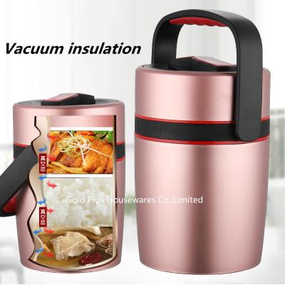 China Portable thermal lunch box thermo container pink thermos food jar vacuum stainless steel drinking cup for soup yogurt for sale