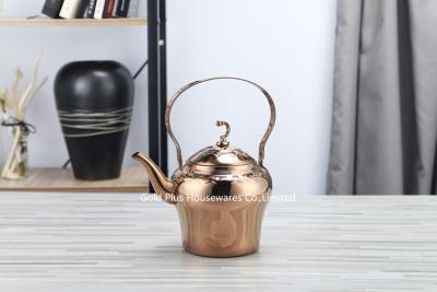 China 1L.1.5L,2L Special design household water kettle long handle coffee pot rose gold color metal steel unbreakable teapot for sale