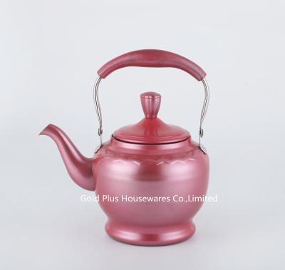 Cina 14cm, caffettiera reale europea di acciaio inossidabile della teiera di colore rosso dei rifornimenti della famiglia di 16cm.18cm con il infuser del tè in vendita