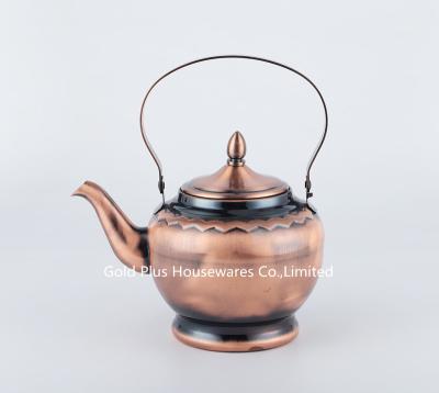 China 14cm or 16cm  Low price multi-colored bronze coffee pot with filter stainless steel kettle pot for hotel/household for sale