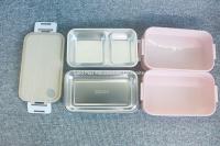 Cina Coperchio di legno a perfetta tenuta di acciaio inossidabile Bento Box Double Layer With in vendita