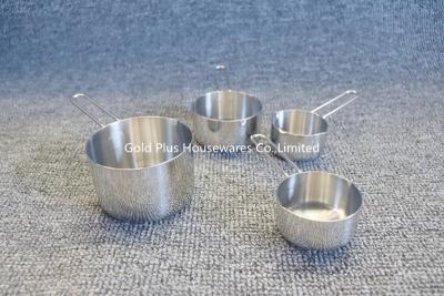 Cina tazza di misurazione accatastabile all'ingrosso dell'insieme 80cm di dosatore di acciaio inossidabile 4pcs per gli strumenti di cottura della cucina in vendita