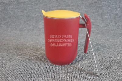 China Gerade milch-Schalen-Edelstahl Drinkware pp. Plastikdoppelschicht Isolier zu verkaufen