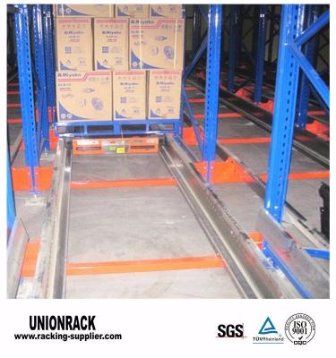 China 500kgs-4500kgs Shuttle Racking System Blue Orange Radio Pallet Shuttle for sale