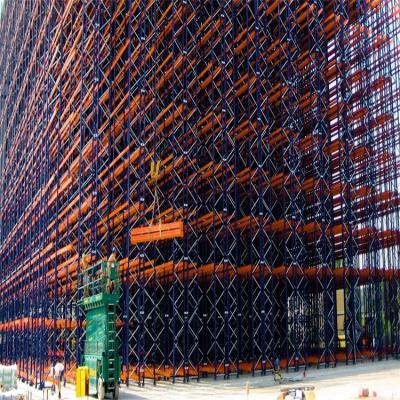 China 40M Height Rack Supported Warehouse ASRS Automated Pallet Storage And Retrieval System for sale