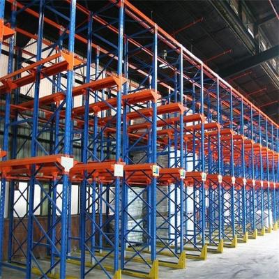 China Customized Drive In Pallet Racking 500mm-1500mm Width Drive In Rack for sale