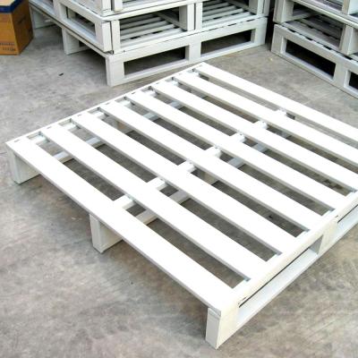 China Grey Stackable Steel Pallets Size Customized Metal Stacking Pallets for sale