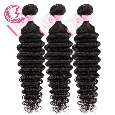 China 2Sets Water Deep Curls 5 Star Grade Cuticle Aligned Raw Unprocessed Peruvian Deep Curls Virgin Hair 12A Deep Curls Bundles for sale