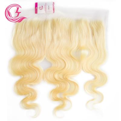 China Can be complexion & ironed & & unprocessed raw hair bleached frontal body wave 613blonde13X4 130 density on medium high market hot sale for sale