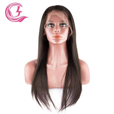 China 100% Original Brazilian Hair CLJhair Raw Hair Lace Front Human Hair Wig Medium Straight 130% Brown Brazilian Hair Wig for sale