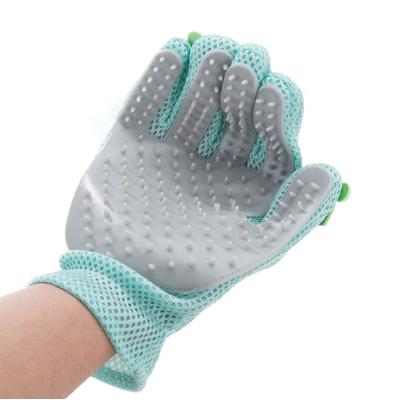 China Viable Hot Selling Pet Cat Dog Hair Remover Glove Cleaner for Massaging Cat Hair Remover Brush Soft Pet Grooming Cleaning Glove for sale