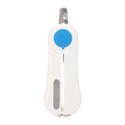 China New Design Viable Led Lightweight Luminous Dog Nail Clipper With Mini Hidden File for sale