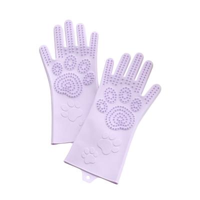 China Wholesale Multifunctional Pet Cat Dog Grooming Glove Brush Viable Factory Pet Hair Remover Glove Pet Wash Glove for sale