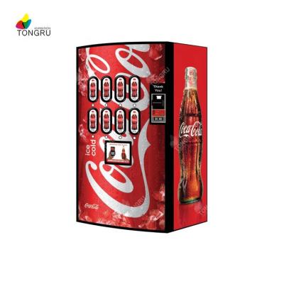 China Schools Coca-Cola Vending Machine Touch Screen Front Vendo Soda Glass Vending Machine for sale