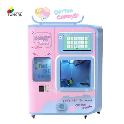 China SDK Smart 30 Flower Candy Floss Selling Making Machine Automatic Cotton Candy Vending Machine With Super Touch Advertising for sale