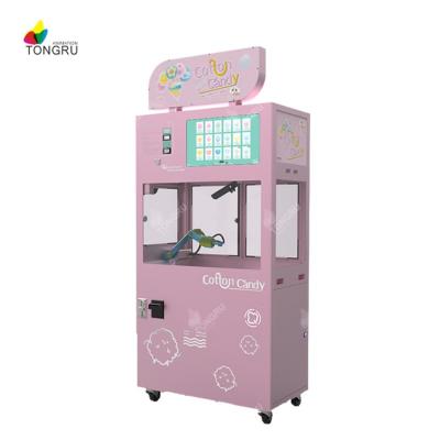 China SDK Cotton Candy Vending Machines Crazy Unattended Operation Commercial 18 Flowers 4 Flavors Cotton Candy Vending Machine for sale