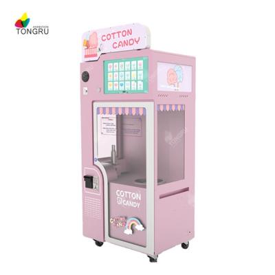 China SDK Cotton Candy Vending Machine Marshmallow Floss Electric Automatic Commercial Sugar Maker Robot Part Cotton Candy Vending Machine for sale