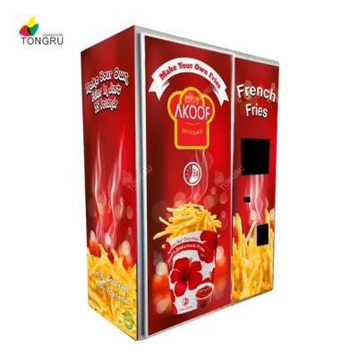 China SDK Touch Screen Hot Fries Food Vending Machine with Lift Oven System Hot Smart Food Fried Potato Chips Vending Machine for sale