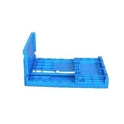 China Solid Box The Most Popular PP Material Blue Folding Plastic Storage Crates Heavy Duty Load 40kg for sale