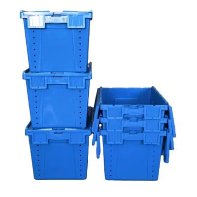 China Solid Box Most Popular Useful Stack And Nest Plastic Fruit Crate Stackable Crate With Lid for sale