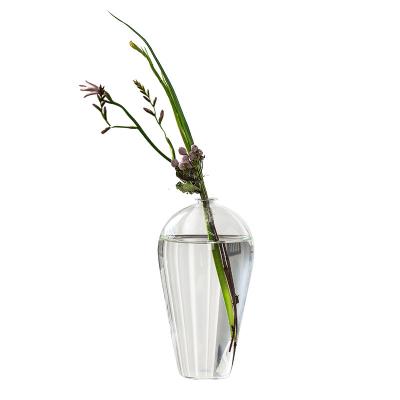 China Hydroponic Clear Glass Flower Pot Vase Flower Arrangement Decoration in Living Room Dining Table Home Art Decor Vase Decoration Zen for sale