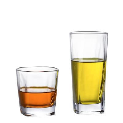 China Square CLASSIC Glass Cup Made Logo Water Cup Whiskey Glass Gargle Cup Hotel Bar Liquor Glass Home Use Set Heat-Resistant for sale