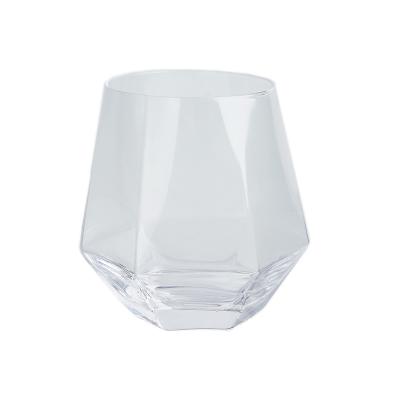 China Nordic Creative Foreign CIA Diamond Glass Cup Water Cup Juice Cold Drink Milk Cup Art Decor Set Red Wine Whiskey Glass for sale