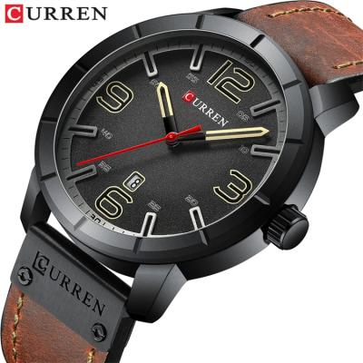 China CURREN 8327 day/date top luxury brand men waterproof male wristwatch Relogio Masculino 2021 date clock sports mens quartz watches for sale