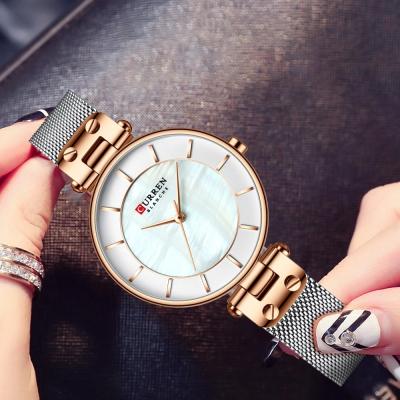 China Water Resistant CURREN Simple Classic Quartz Watches With Stainless Steel Strap Stylish New Wristwatches Female for sale