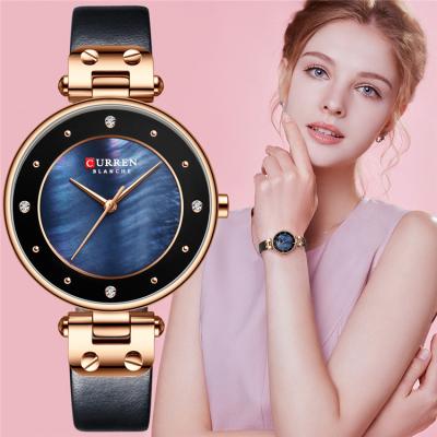 China Automatic Top Brand Reloj Mujer Watches Women Date CURREN 9056 Leather Strap Luxury Wrist Watch For Women Quartz Elegant Ladies Watch 9056 for sale