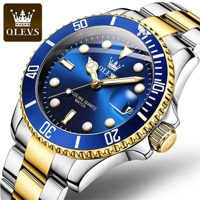 China 2021 Hot Sale Automatic Men's OLEVS 5885 Quartz Watch Luminous Waterproof Men's Watch Calendar Trend Calendar Display Stainless Steel Strap for sale