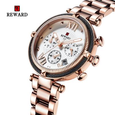 China Automatic Luxury Waterproof Luminous Full Movement Calendar Women Dress Date Watch Stainless Steel Solid Stainless Steel Chronograph RD63084L for sale