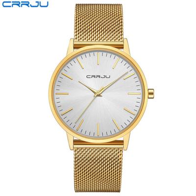 China CRRJU 2117M Mens Watches Fashion Water Resistant Men Waterproof Sports Quartz Wristwatch Strap Gift Clock Male Thin Reloj Hombre for sale