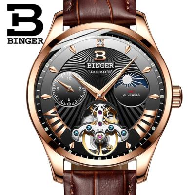 China Automatic mechanical watch men Switzerland date binger watch luxury brand sapphire GMT men's wristwatch 1186 waterproof for sale