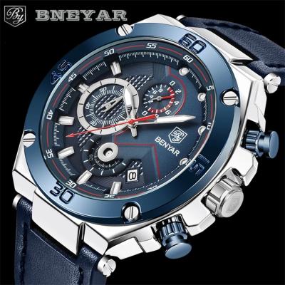 China BENYAR waterproof 5151 2021 hombre military leather reloj watch casual waterproof dial new mens chronograph mens quartz wristwatches big for sale