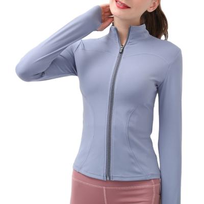 China LULU Quality Quick Dry Zippered Workout Fitness Jacket Women Gym Wear Breathable Super Comfortable Crop Yoga Top Vest for sale