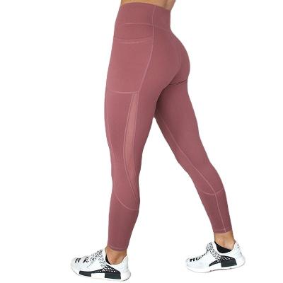 China New Summer Thin Section Solid Color Yoga Pants Breathable With Pocket Sports Gaiters High-waist Fitness Quick-drying Pants for sale