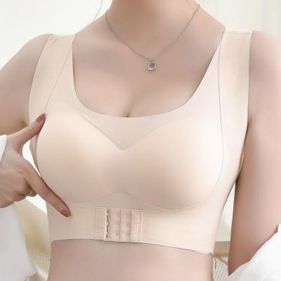 China Women Antibacterial Removable Postural Correction Pad One-piece Front Closure Push Up Bra Posture Corrector Seamless Adjustable Underwear for sale