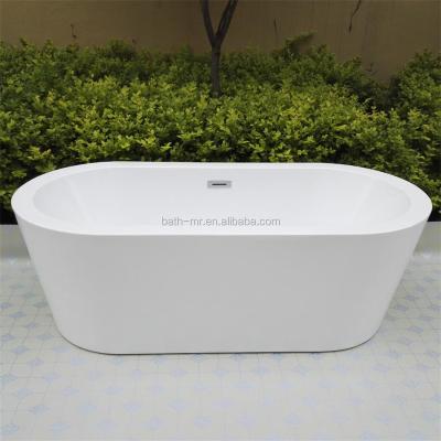 China Hot Sale Freestanding Modern Design Freestanding White Acrylic Bathtub for sale