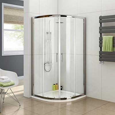 China 900 X 900 Mm Modern Quadrant Shower Cubicle Enclosure 6mm Glass Sliding Door With Acrylic Tray for sale