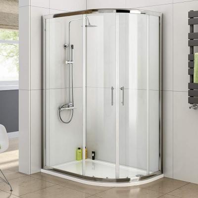 China 1000 x 800 Good Modern Quadrant 6mm Sliding Glass Shower Enclosure With Tray +Deodorant Drainage à venda