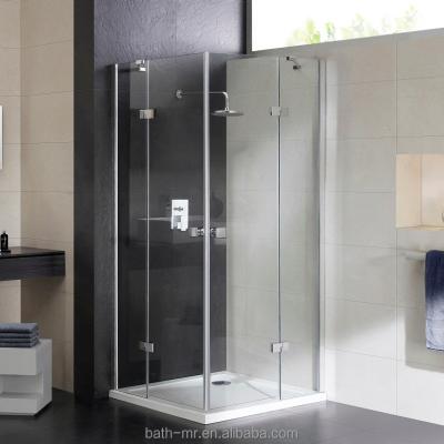 Cina Corner Frameless 2 Sided Hinged Frameless Glass Shower Enclosure , Shower Enclosure Cupboard in vendita