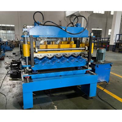 China High Speed ​​Hotels Light Weight Galvanized Steel Glazed Step Tile Roofing Roll Forming Machine for sale