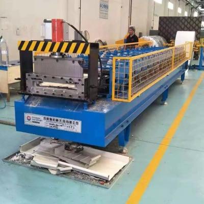 China Building Material Stores Self Zip Lock 330mm-500mm Width Bemo Seam Roof Panel Standing Roll Forming Machine for sale