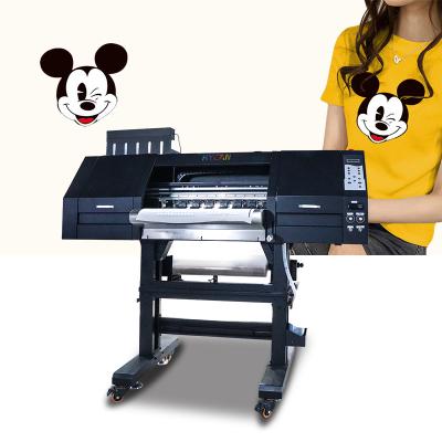 China Garment Shops 60cm Dye Ink DTF Printer With Four I3200 Heads Roll To Roll Pet Film Heat Transfer Direct Canvas All In One Printer for sale