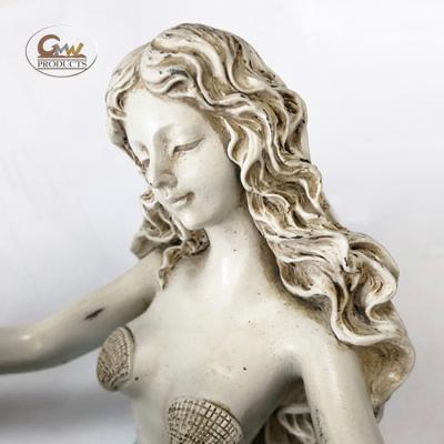 China 2021 new natural home decor handmake resin mermaid toilet paper holder crafts for home decoration for sale