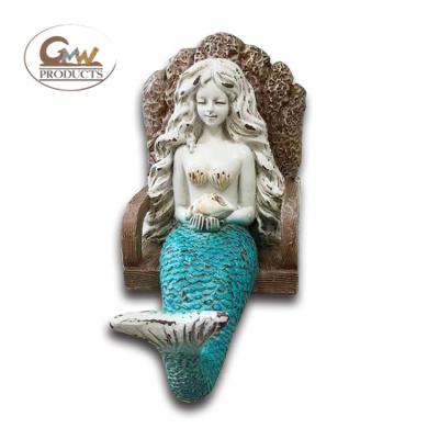 China Home decor hot sale hand-painting resin mermaid hook suitable for home decoration for sale