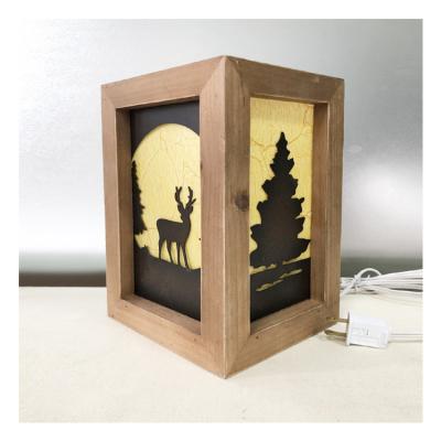 China Other 2021 Most Popular Wooden Deer LampKids Table Lamp Metal Wood Suitable For Bedroom for sale