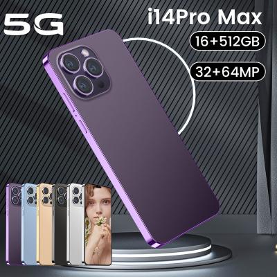 China Dual Pro Max SIM Card New Global i 14 Cell Phone 7.3 Inch 16GB+512GB Big Screen 5G Smartphone Global Open Dual SIM Android Mobile Phone for sale